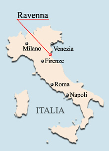 地図をクリックすると、Google Map でRavenna周辺の詳細地図を確認することができます。