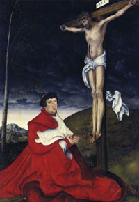 『磔刑のキリストの前で祈りを捧げるアルブレヒト・フォン・ブランデンブルク』