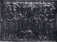 聖スイトベルトの聖遺物箱上の装飾浮彫りから「キリスト昇天」、1300年ごろ、デュッセルドルフ＝カイザーヴェルト、カイザーヴェルト修道院