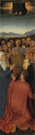 ハンス・メムリンク、三連祭壇画の右翼画「キリスト昇天」、1485/90年ごろ、パリ、ルーヴル美術館