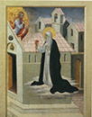 ジョヴァンニ・ディ・パオロ　キリストと心臓を交換する聖女カテリーナ　1447～48年　個人蔵