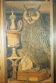 「フクロウと聖具」　サンタ・マリア・イン・オルガノ教会（ヴェローナ）のアルマディオ　フラ・ジョヴァンニ・ダ・ヴェローナ　1519-23年