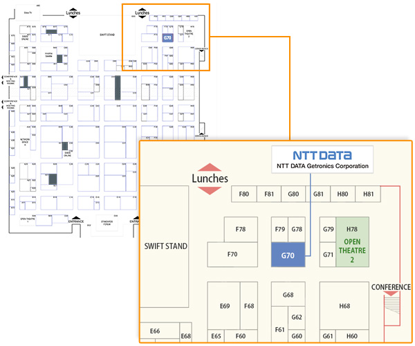 Boston Convention & Exhibition Center（BCEC） Location Map
(NTT DATA Group stand: G70)